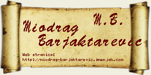 Miodrag Barjaktarević vizit kartica